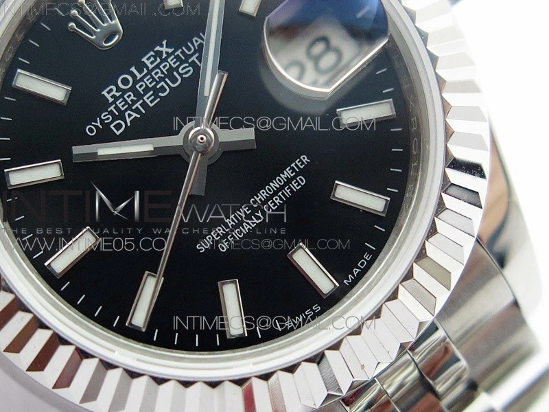 Datejust 28mm 279174 SS BP Best Edition Black Sticks Markers Dial on SS Jubilee Bracelet ETA2671