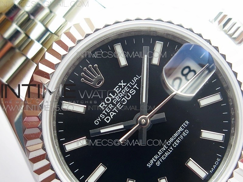 Datejust 28mm 279174 SS BP Best Edition Black Sticks Markers Dial on SS Jubilee Bracelet ETA2671