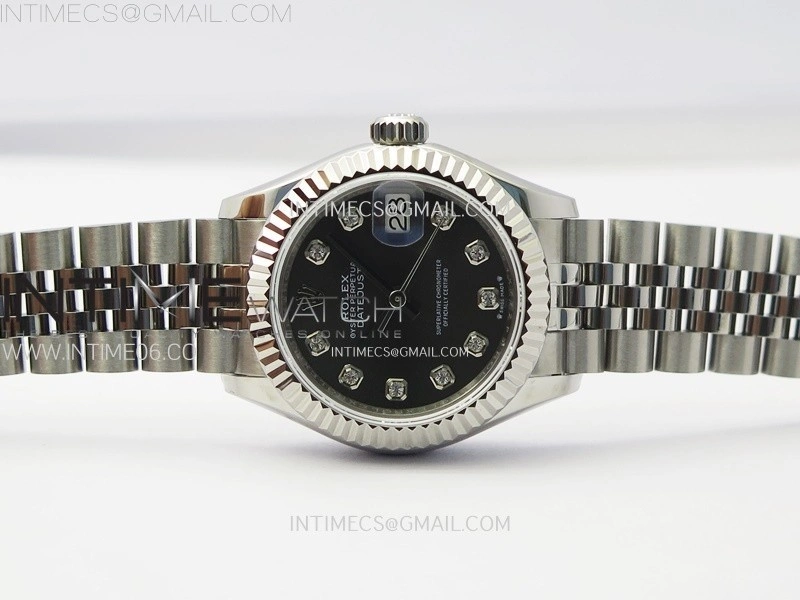 Datejust 28mm 279179 SS APSF Best Edition Gray Dial Crystals Markers on SS Jubilee Bracelet NH05