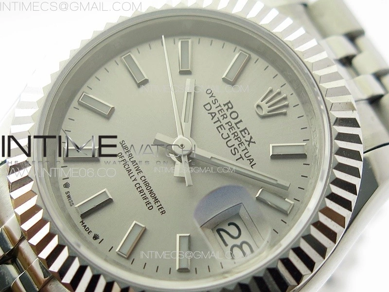 Datejust 28mm 279179 SS APSF Best Edition Silver Dial Sticks Markers on SS Jubilee Bracelet NH05