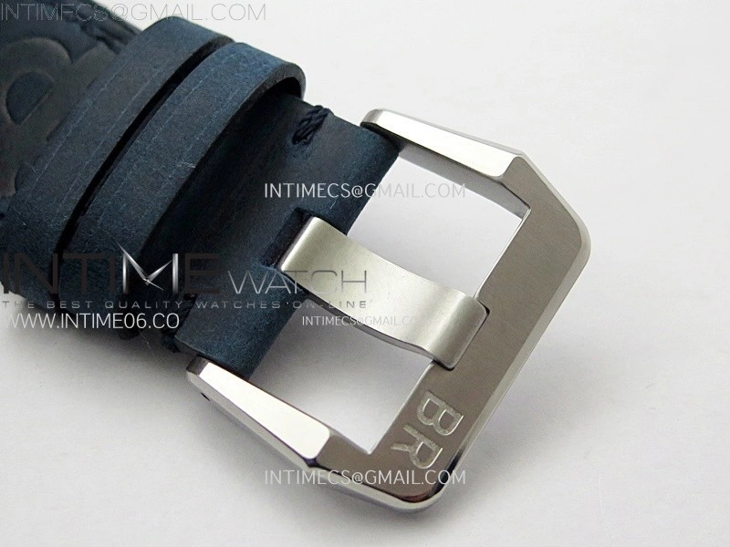 BR03-93 GMT Blue Black Bezle SS B12 Best Edition Blue Dial on Blue Leather Strap A2836