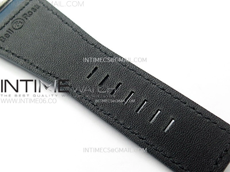 BR03-93 GMT Blue Black Bezle SS B12 Best Edition Blue Dial on Blue Leather Strap A2836