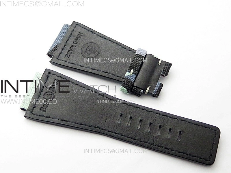 BR03-93 GMT Blue Black Bezle SS B12 Best Edition Blue Dial on Blue Leather Strap A2836