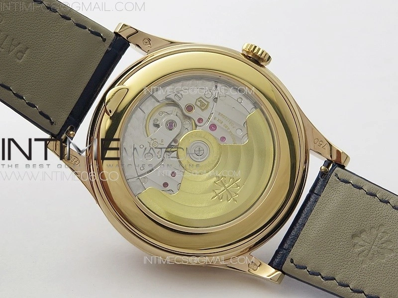 Annual Calendar Moonphase 5396 RG PPF 1:1 Best Edition Blue Dial T Crystal Markers on Blue Leather Strap A324