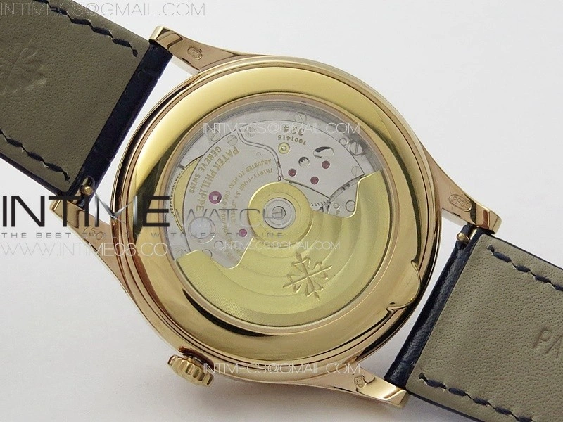 Annual Calendar Moonphase 5396 RG PPF 1:1 Best Edition Blue Dial T Crystal Markers on Blue Leather Strap A324