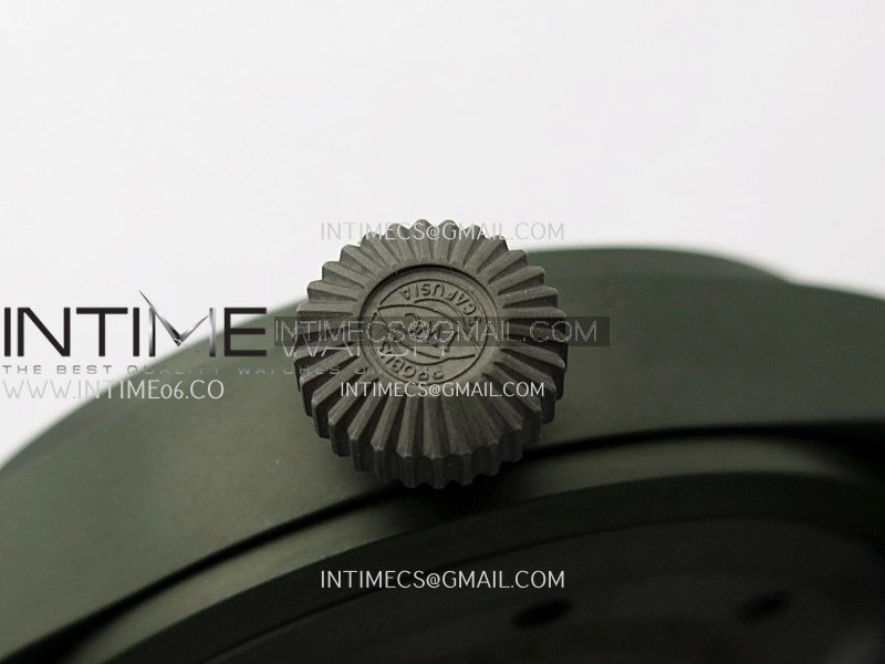 Big Pilot IW329802 43 Woodland Green Ceramic M+F 1:1 Best Edition Green Dial On Nylon Strap 8N24