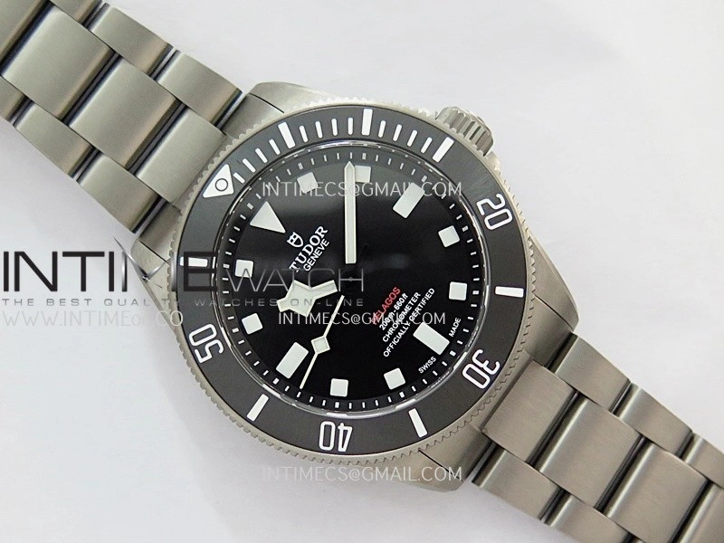 Pelagos M25407N-0001 39mm Black Ceramic Ti V2 ZF 1:1 Best Edition Black Dial on Titanium Bracelet A2824