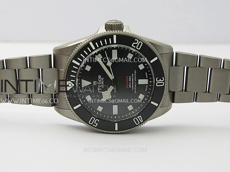Pelagos M25407N-0001 39mm Black Ceramic Ti V2 ZF 1:1 Best Edition Black Dial on Titanium Bracelet A2824