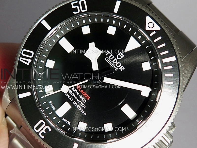 Pelagos M25407N-0001 39mm Black Ceramic Ti V2 ZF 1:1 Best Edition Black Dial on Titanium Bracelet A2824