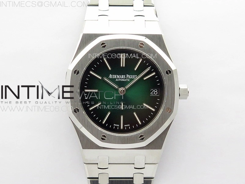 Royal Oak 39mm V2 16202 50th SS ZF 1:1 Best Edition Green Textured Dial on SS Bracelet A7121