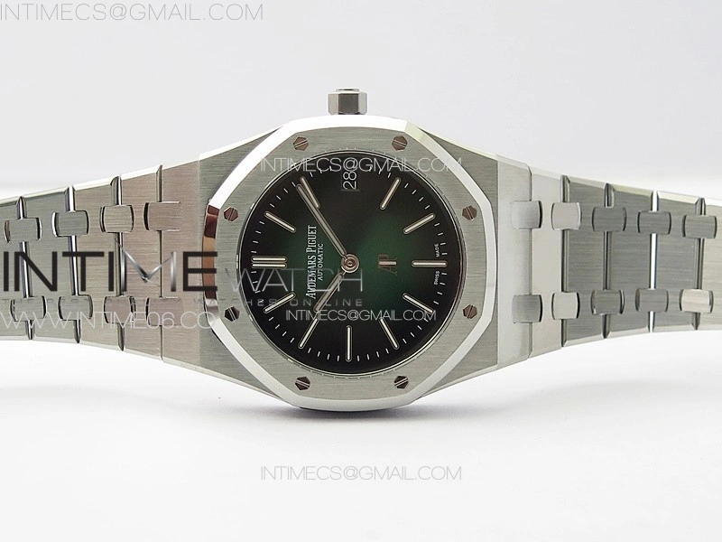 Royal Oak 39mm V2 16202 50th SS ZF 1:1 Best Edition Green Textured Dial on SS Bracelet A7121