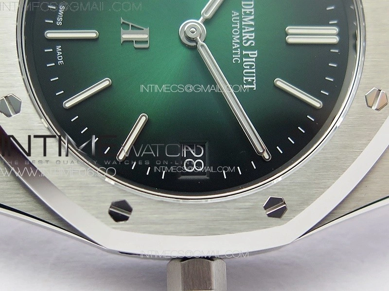 Royal Oak 39mm V2 16202 50th SS ZF 1:1 Best Edition Green Textured Dial on SS Bracelet A7121
