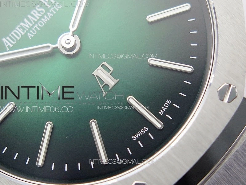 Royal Oak 39mm V2 16202 50th SS ZF 1:1 Best Edition Green Textured Dial on SS Bracelet A7121