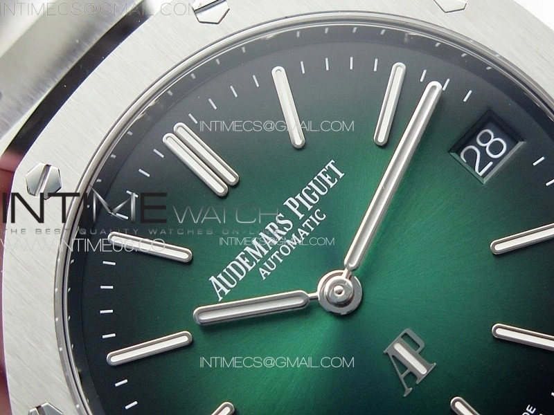 Royal Oak 39mm V2 16202 50th SS ZF 1:1 Best Edition Green Textured Dial on SS Bracelet A7121