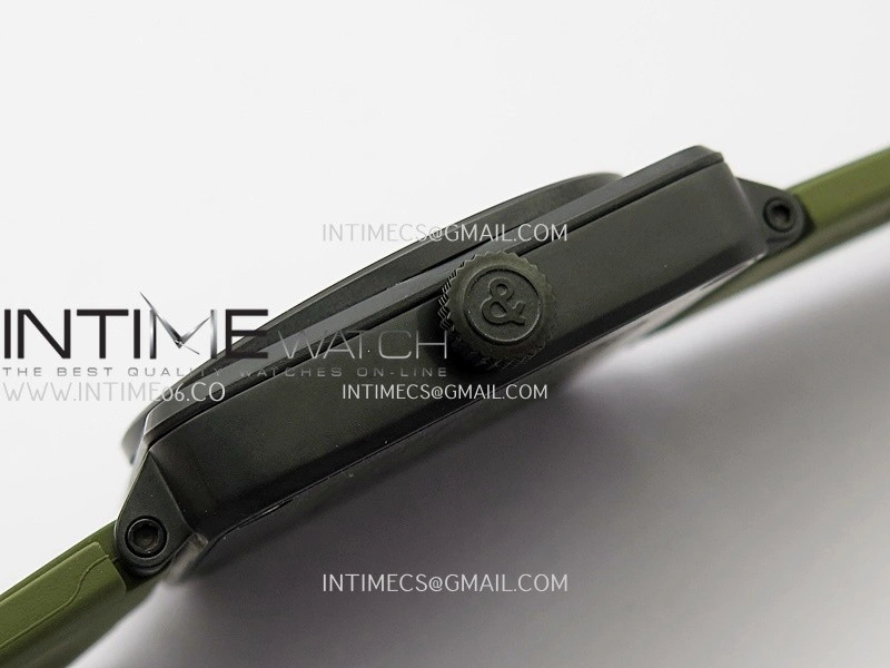 BR03A 41mm Real Ceramic 1:1 Best Edition Green Dial On Green Rubber Strap MIYOTA 9015