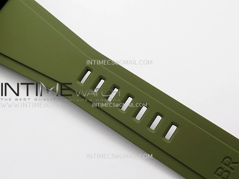 BR03A 41mm Real Ceramic 1:1 Best Edition Green Dial On Green Rubber Strap MIYOTA 9015