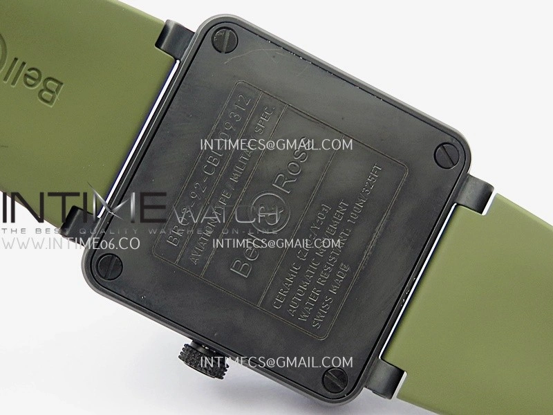 BR03A 41mm Real Ceramic 1:1 Best Edition Green Dial On Green Rubber Strap MIYOTA 9015