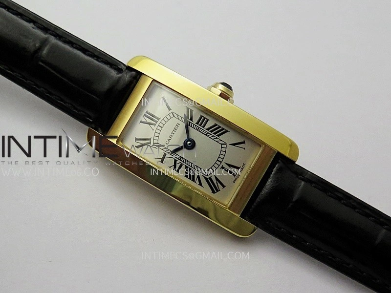 Tank WSTA0016 19mm YG 8848F Best Edition Silver Dial on Black Leather Strap Ronda Quartz