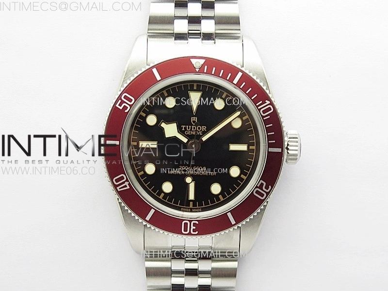 Heritage Black Bay M7941A1A0RU-0003 41mm SS ZF 1:1 Best Edition Black Dial Red Bezel on SS Bracelet A2824