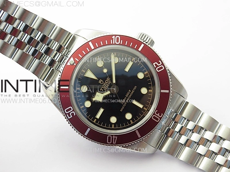 Heritage Black Bay M7941A1A0RU-0003 41mm SS ZF 1:1 Best Edition Black Dial Red Bezel on SS Bracelet A2824
