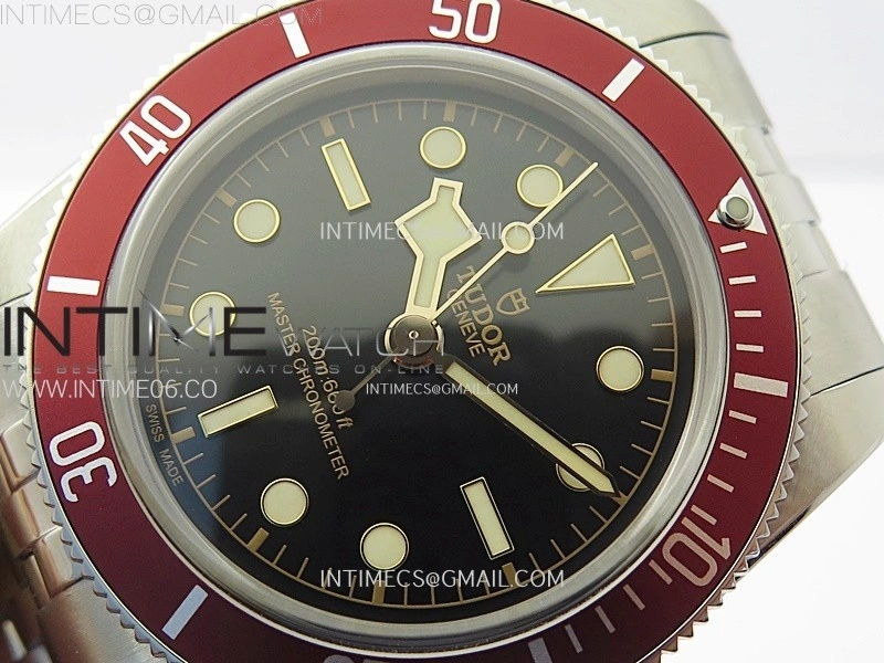 Heritage Black Bay M7941A1A0RU-0003 41mm SS ZF 1:1 Best Edition Black Dial Red Bezel on SS Bracelet A2824