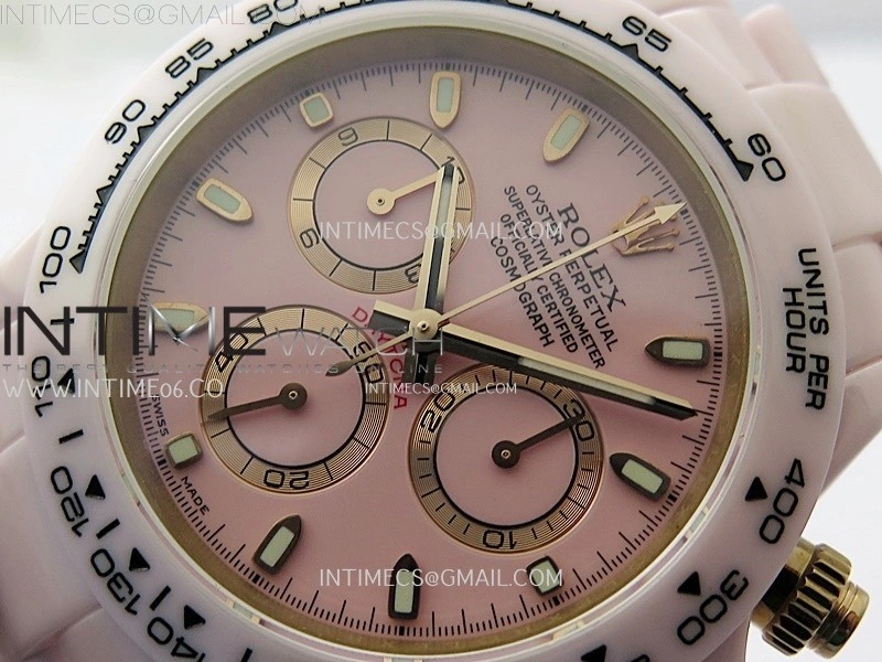 Daytona AET Solid Pink Ceramic Case and Bracelet N6F 1:1 Best Edition Pink Dial On DD4801