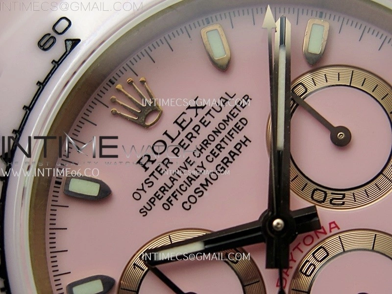 Daytona AET Solid Pink Ceramic Case and Bracelet N6F 1:1 Best Edition Pink Dial On DD4801