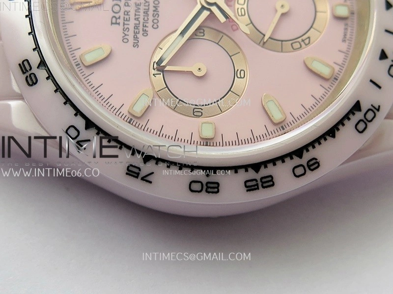 Daytona AET Solid Pink Ceramic Case and Bracelet N6F 1:1 Best Edition Pink Dial On DD4801