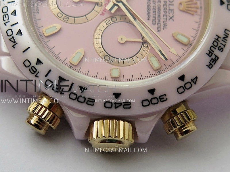 Daytona AET Solid Pink Ceramic Case and Bracelet N6F 1:1 Best Edition Pink Dial On DD4801