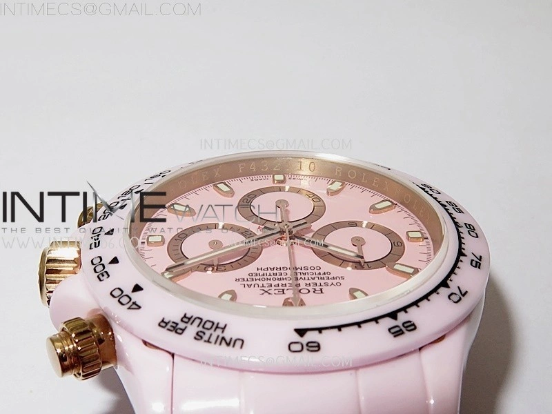Daytona AET Solid Pink Ceramic Case and Bracelet N6F 1:1 Best Edition Pink Dial On DD4801