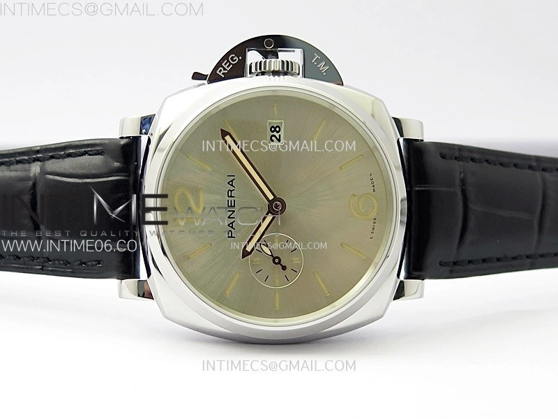 PAM1249 X SS VSF 1:1 Best Edition White Sun Dial on Black Leather Strap Asian P900