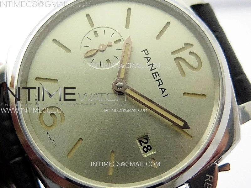 PAM1249 X SS VSF 1:1 Best Edition White Sun Dial on Black Leather Strap Asian P900