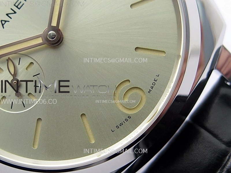 PAM1249 X SS VSF 1:1 Best Edition White Sun Dial on Black Leather Strap Asian P900