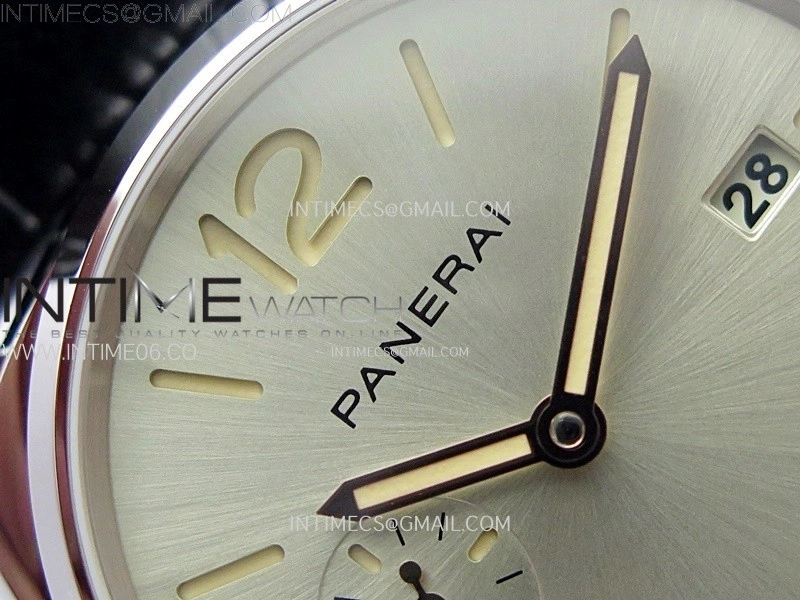PAM1249 X SS VSF 1:1 Best Edition White Sun Dial on Black Leather Strap Asian P900