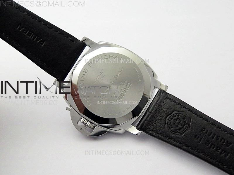 PAM1249 X SS VSF 1:1 Best Edition White Sun Dial on Black Leather Strap Asian P900