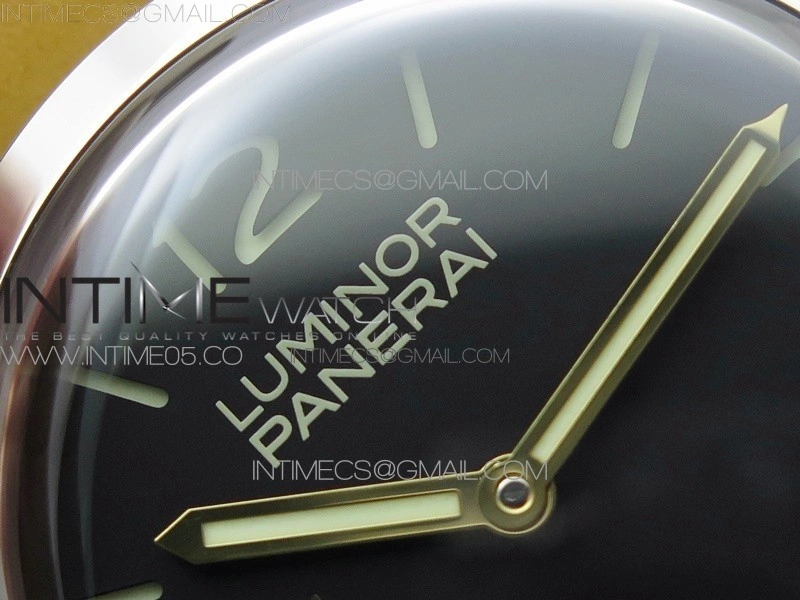 PAM127 XF 1:1 Best Edition Black Dial on Brown Leather Strap A6497 with Y-Incabloc