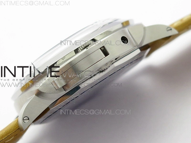 PAM127 XF 1:1 Best Edition Black Dial on Brown Leather Strap A6497 with Y-Incabloc