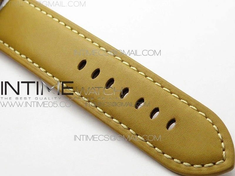 PAM127 XF 1:1 Best Edition Black Dial on Brown Leather Strap A6497 with Y-Incabloc