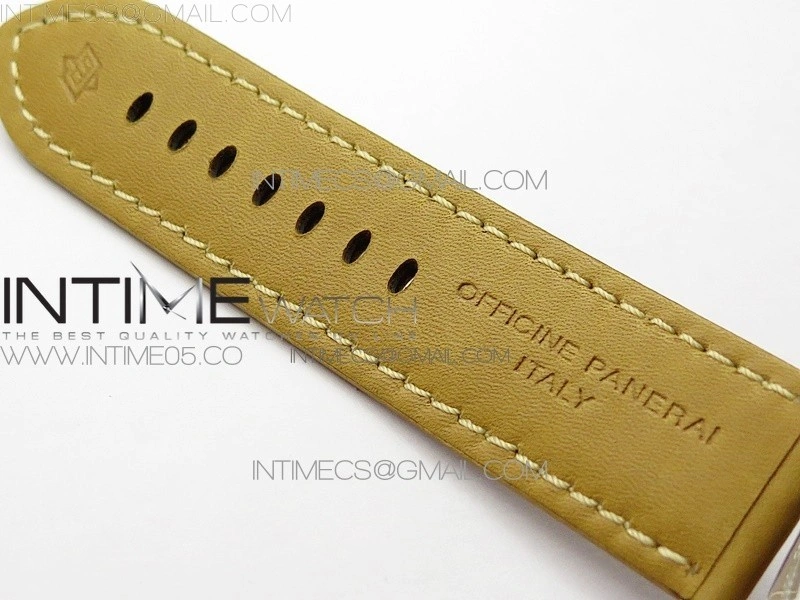 PAM127 XF 1:1 Best Edition Black Dial on Brown Leather Strap A6497 with Y-Incabloc