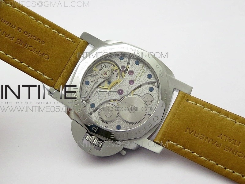 PAM127 XF 1:1 Best Edition Black Dial on Brown Leather Strap A6497 with Y-Incabloc