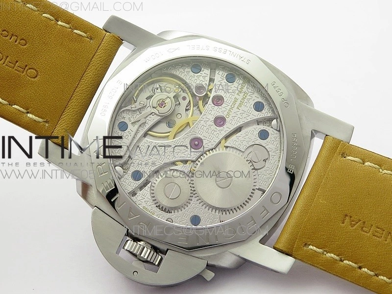 PAM127 XF 1:1 Best Edition Black Dial on Brown Leather Strap A6497 with Y-Incabloc