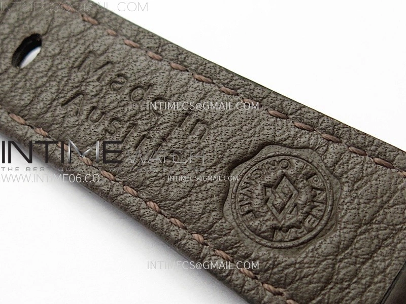 PAM1329 Y SS VSF 1:1 Best Edition Green Sun Dial on Black Leather Strap Asian P900