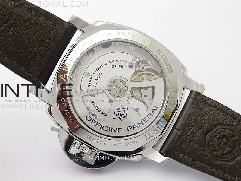 PAM1329 Y SS VSF 1:1 Best Edition Green Sun Dial on Black Leather Strap Asian P900