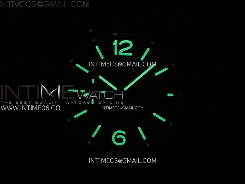 PAM1329 Y SS VSF 1:1 Best Edition Green Sun Dial on Black Leather Strap Asian P900