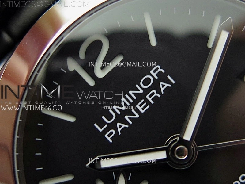 PAM1365 Z GMT SS VSF 1:1 Best Edition Black Dial on Black Leather Strap Asian P900