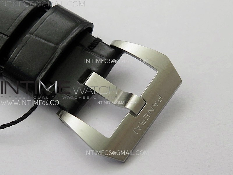 PAM1365 Z GMT SS VSF 1:1 Best Edition Black Dial on Black Leather Strap Asian P900