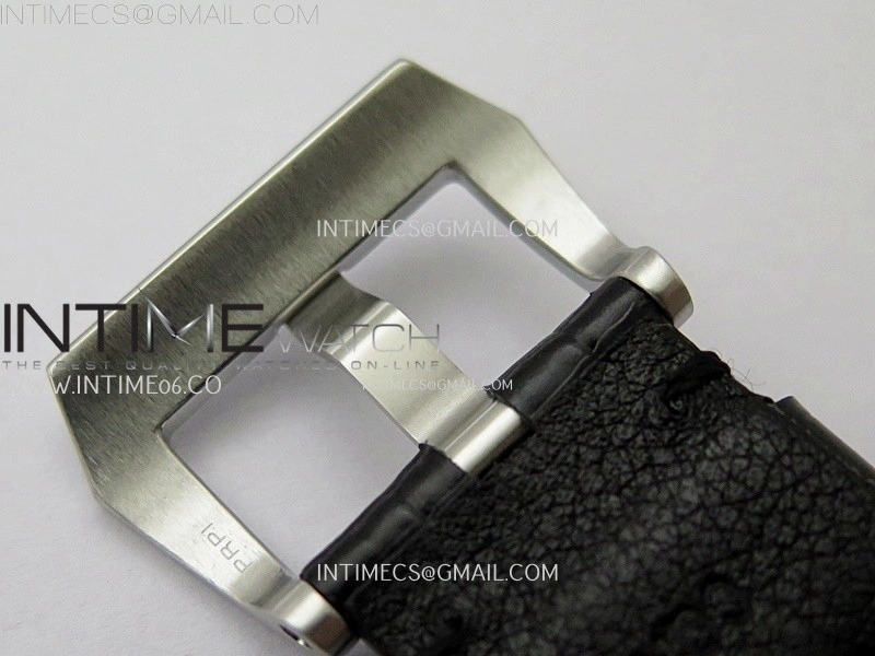 PAM1365 Z GMT SS VSF 1:1 Best Edition Black Dial on Black Leather Strap Asian P900