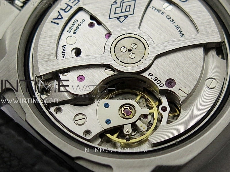 PAM1365 Z GMT SS VSF 1:1 Best Edition Black Dial on Black Leather Strap Asian P900