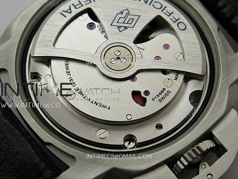 PAM1365 Z GMT SS VSF 1:1 Best Edition Black Dial on Black Leather Strap Asian P900