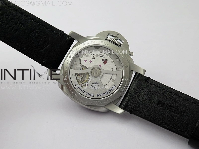PAM1367 Z GMT SS VSF 1:1 Best Edition White Dial on Black Leather Strap Asian P900